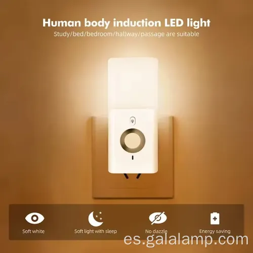 Luz activada de movimiento con carga USB incorporada